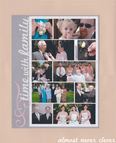 Wedding scrapbook family layout