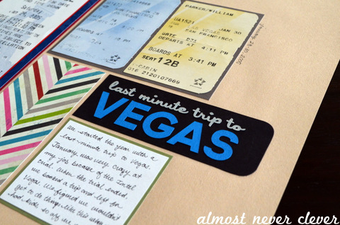 Vegas Scrapbook Layout by Natalie Parker