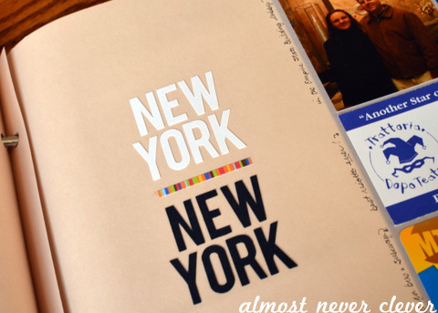 New York Scrapbook Layout by Natalie Parker