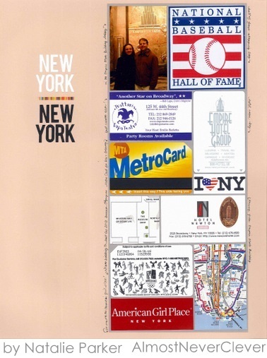 New York Scrapbook Layout by Natalie Parker